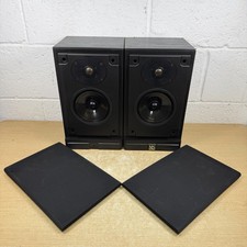 Mordaunt Short Speakers MS20i Black Wired Bookshelf Working FREE P&P