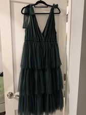 Baltic Born Green Tulle Midi Dress Womens XL Plus Size