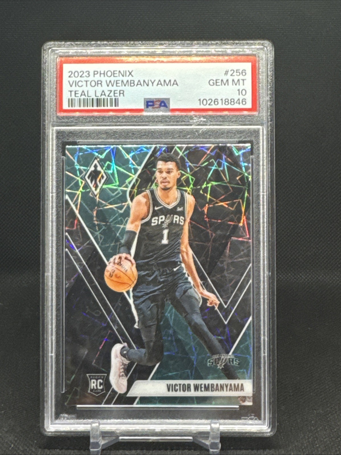 2023-24 Phoenix Victor Wembanyama #256 Teal Lazer (RC) PSA 10
