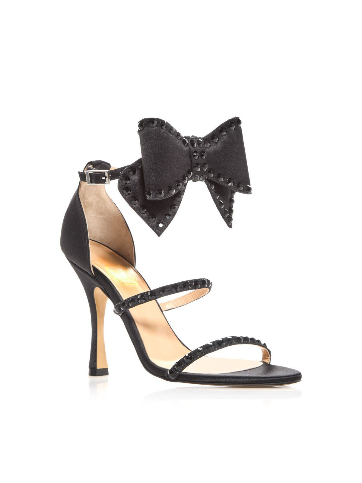 Женские черные босоножки на шпильке Nalebe Malika Dimante с открытым носком 37,5