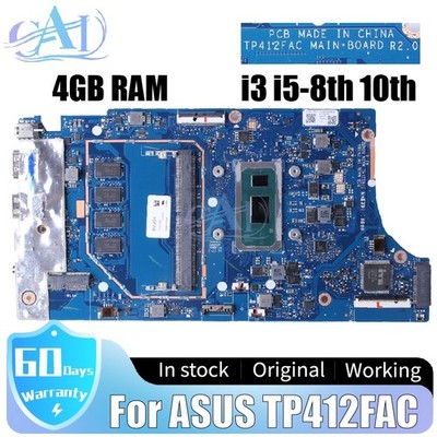 TP412FAC For ASUS Vivobook Flip14 TP412FA SF4100F TP412FAC Laptop Motherboard 4G