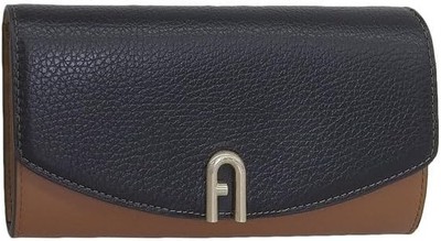 [FURLA] Outlet PRIMULA CONTINENTAL WALLET SLIM WP00216BX00531655S NERO+COGNAC