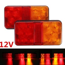 2x Rear Truck Tail Lights Lamps Truck Lorry Fit Van Chassis Caravan Trailer new