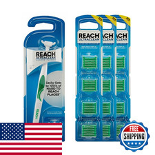 Reach Ultraclean Access Flosser Bundle Mint Plaque Remover For Teeth For Hard