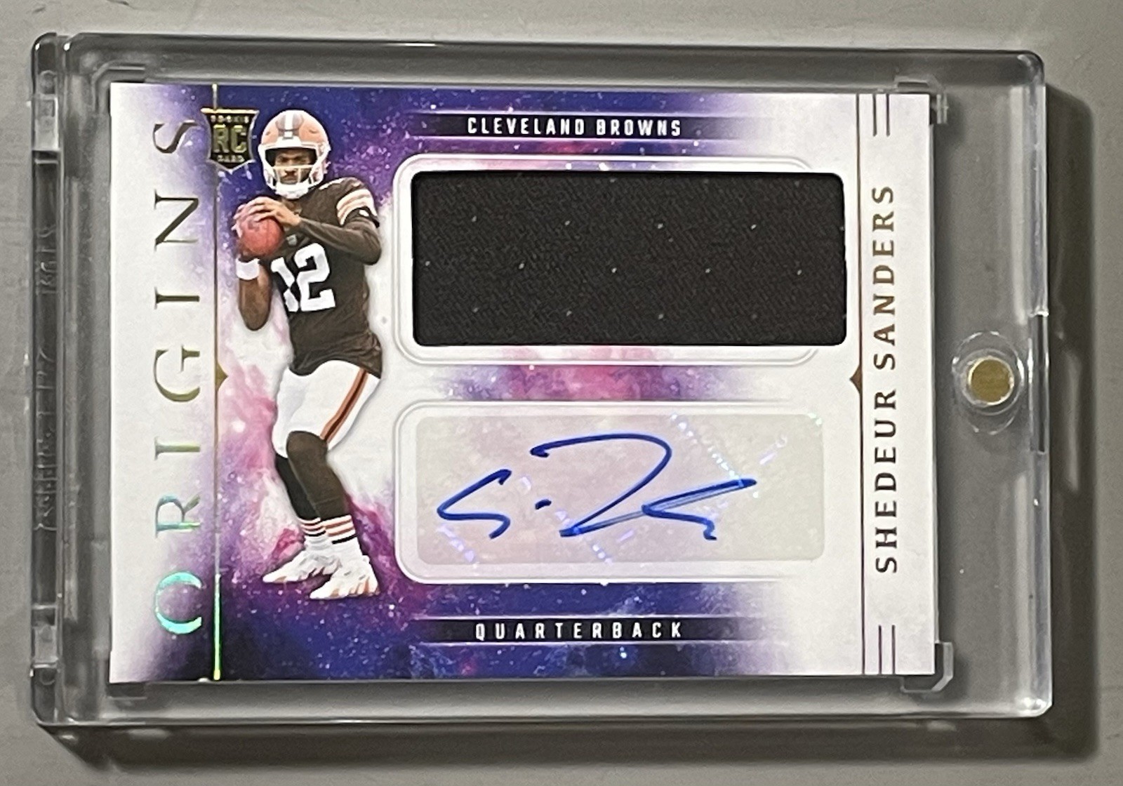 2025 Panini Origins Shedeur Sanders RC RPA Rookie Patch Auto RJJ-SSS Browns