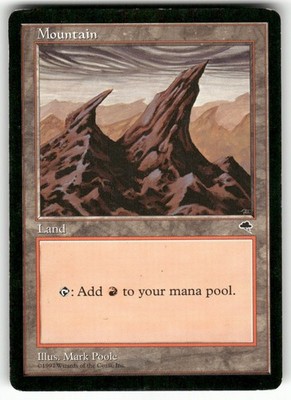 Mountain (Right) #344 (LP) Tempest TMP Magic MTG
