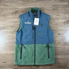 Topo Designs Men's Subalpine Fleece Vest Forest Pond Blue Size Small NWT