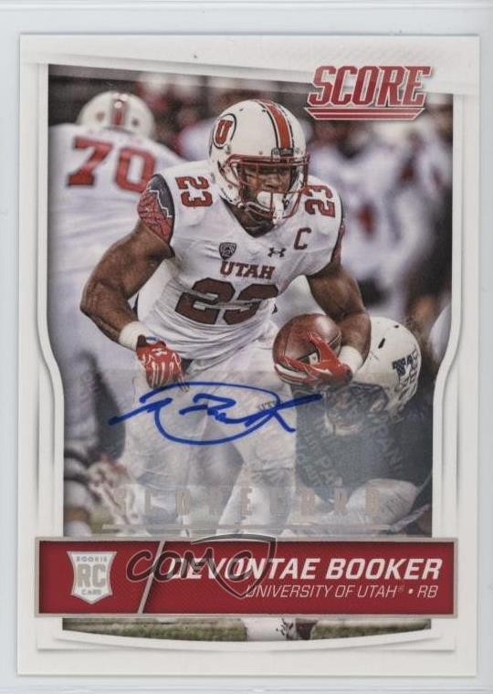 2016 Score Rookies Scorecard Signatures Devontae Booker #346 Rookie Auto RC 0m0