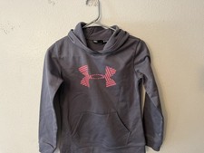 Under Armour Kids Size YMD Youth Gray Hoodie Sweatshirt Loose Fit