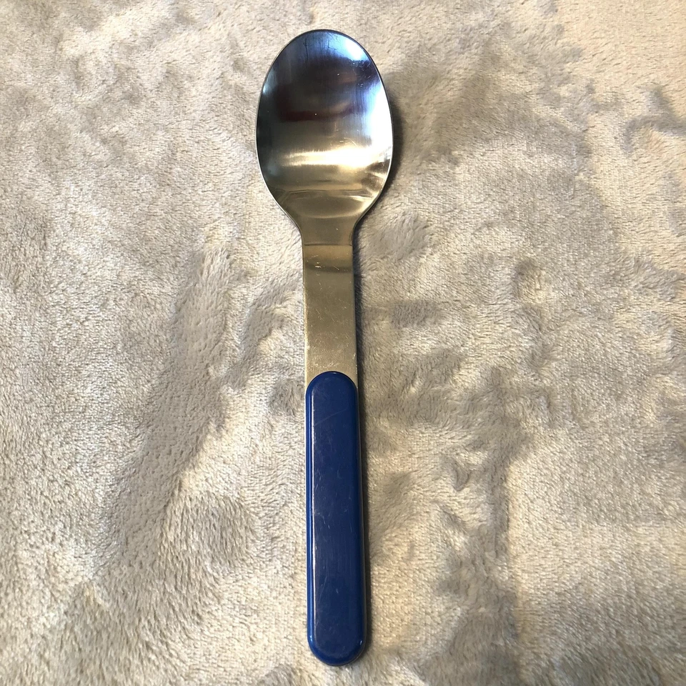 Vtg Dansk International Summer House Serving Spoon Blue Stainless Japan 9 inch - Image 2 of 4