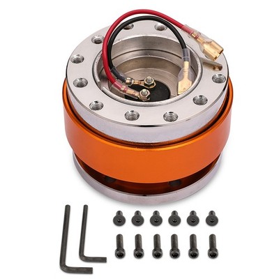 Orange Lenkrad Schnellverschluss Steering Wheel Quick Release Snap Off Boss Kit