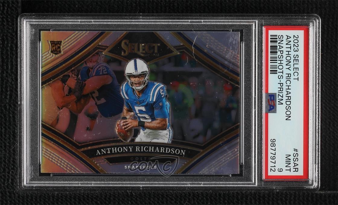 2023 Select Snapshots Silver Prizm Anthony Richardson PSA 9 MINT Rookie RC v9t