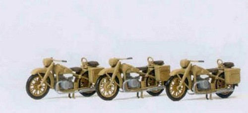 Preiser 16572 Escala HO Antiguo Ejército Alemán Segunda Guerra Mundial - Motocicletas BMW R12 | Zustand: New