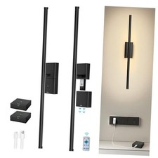Battery Wall Sconces Set of Two, Battery Operated Rechargeable lamp,RA95