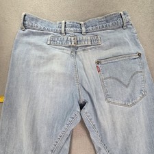 Jeans vintage Levis Engineered Youth 14 blu conico fibbia attorcigliata posteriore adatto 28x30