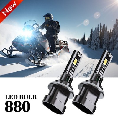 2x 892 893 LED Headlight Bulbs Fit Arctic Cat Snowmobile Crossfire EFI 2007-2011