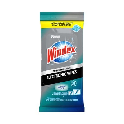 Windex Electronic Cleaning Wipes, Pre-Moistened Screen Wipes for TVs, Phones,...