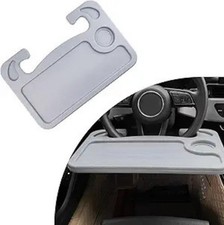 Car Steering Wheel Desk, Multipurpose Auto Steering Wheel Tray wit Color: Gray
