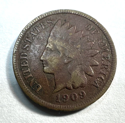 1909-S Indian Head Cent Key Date 309,000 minted coin has environmental damage VF