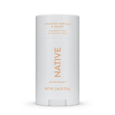 Native Deodorant Aluminum Free Toasted Vanilla  Honey for Men  Women, 2.65 oz
