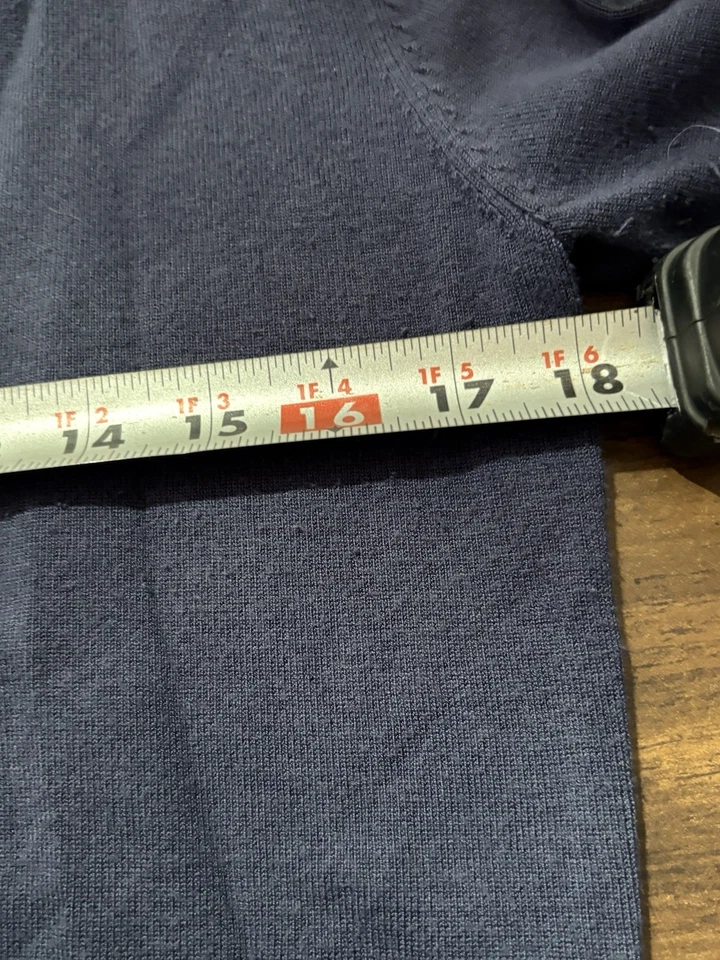 Apostrophe Sweater Women’s Button Up Steel Blue Size Large Y2K Acedemia - Image 4 of 4