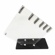 5 Slot Perspex Knife Block for Modern Kitchen Counter Storage Stand Organiser