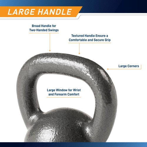 Home Gym Kettlebell Weight - Marcy 20lb Cast Iron Hammertone HKB-020 - Picture 3 of 5