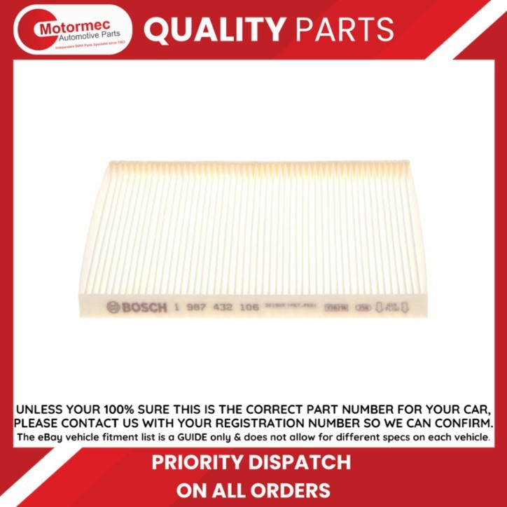 ✅Fits BOSCH 1 987 432 106 Filter, interior air ⭐UK Seller⭐ - Image 39