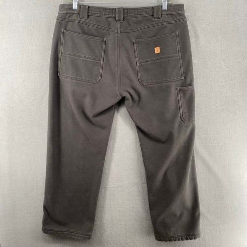 Coleman Fleece Lined Outdoor Work Pants 38x30*28 Grey Warm Pockets Cotton Blend - Picture 2 of 18