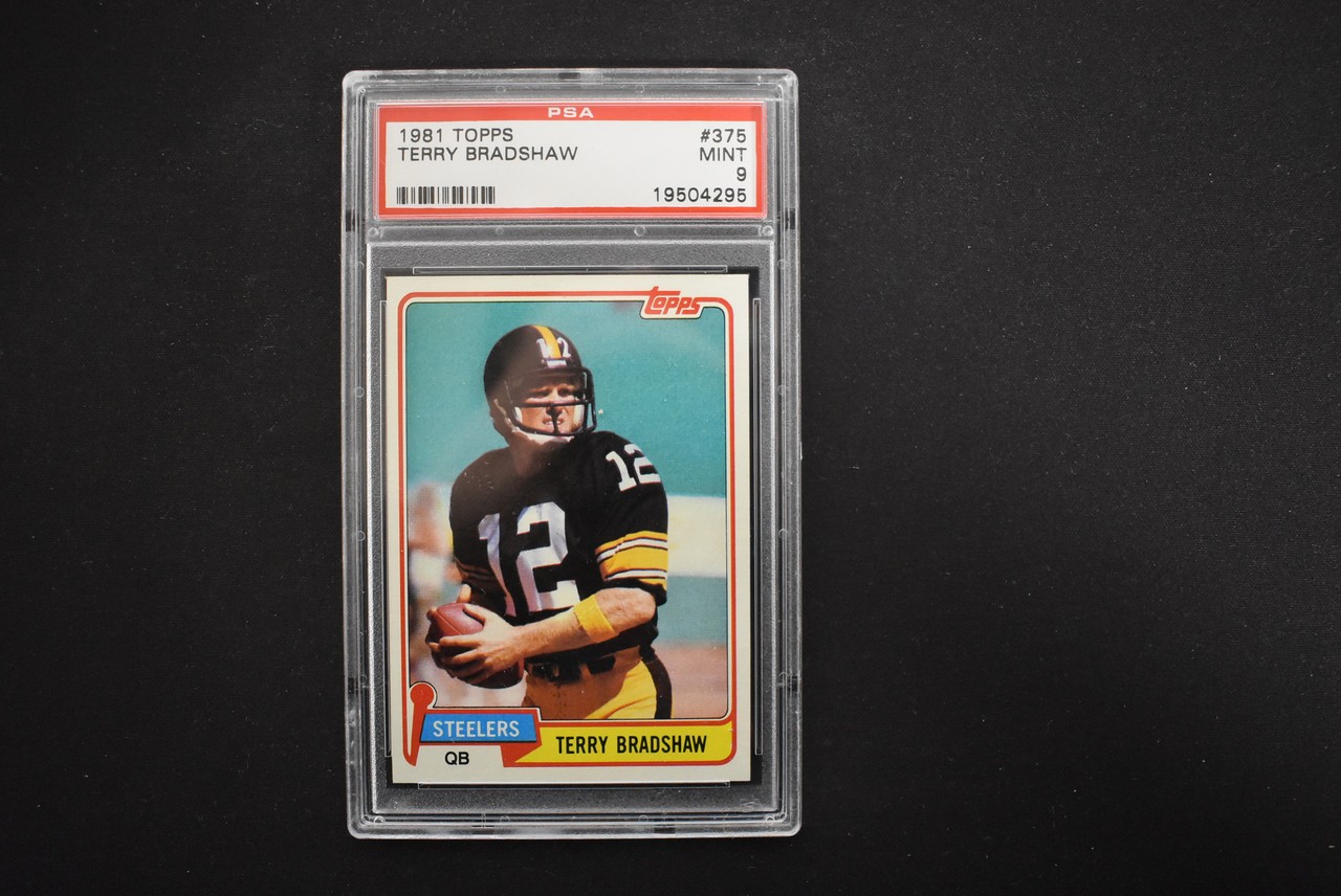 Terry Bradshaw 1981 Topps #375 Pittsburgh Steelers PSA 9 MINT