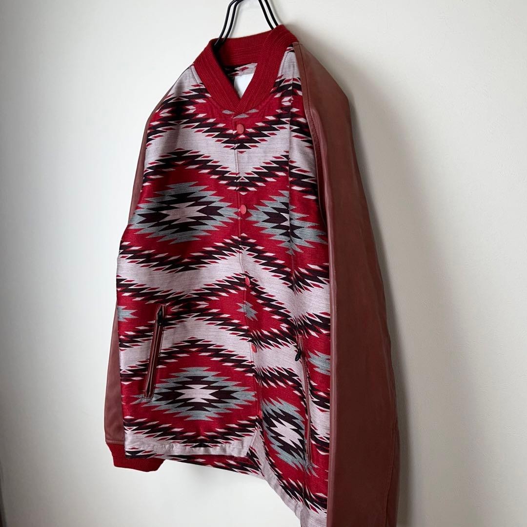 White Mountaineering Native Pattern College Jacke… - image 2