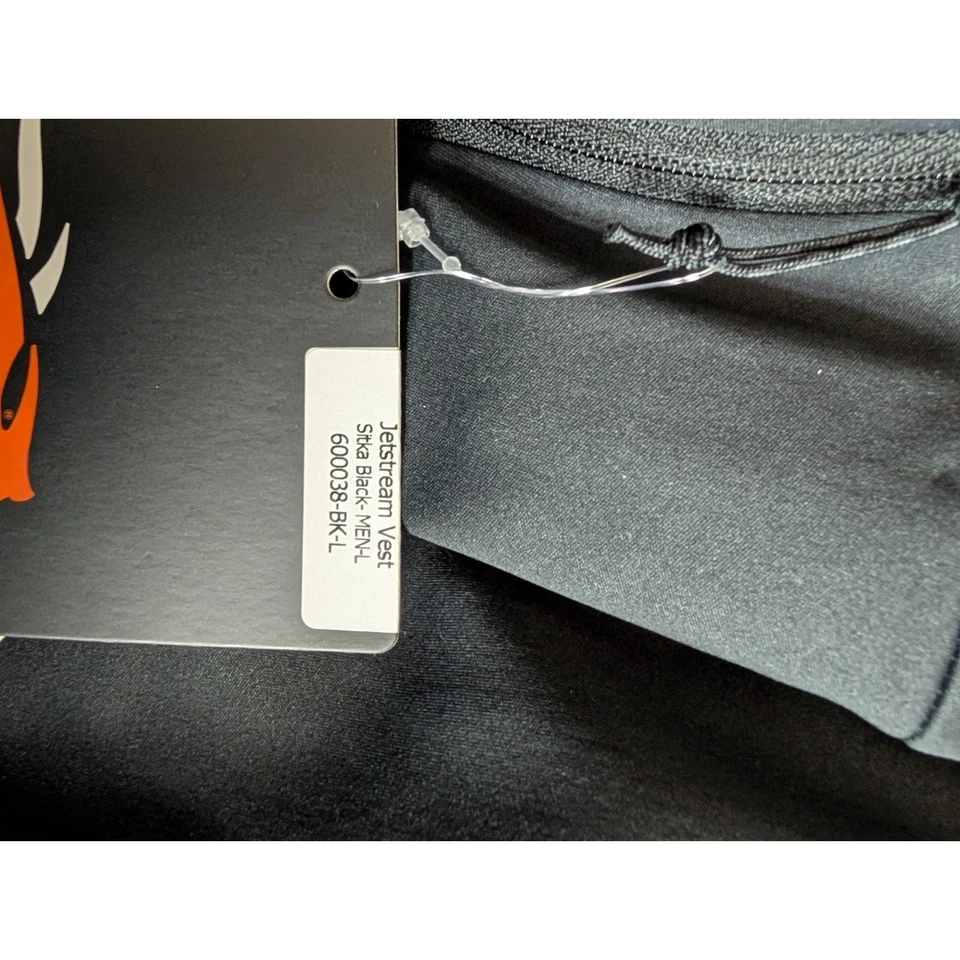 Sitka Jetstream Hunting Vest Mens 2XL Black Fleece Full Zipper 600038-BK NWT - Image 4 of 4