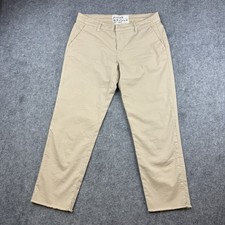 Frank  Eileen Wicklow Size 8 Crop Chinos Khaki Pants Beige Stretchy Read