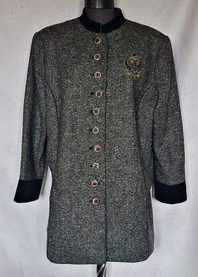 JACKET VINTAGE EDITH MOSER TRACHTEN TYROL OKTOBERFEST DIRNDL WOOL WOMENS  14 42