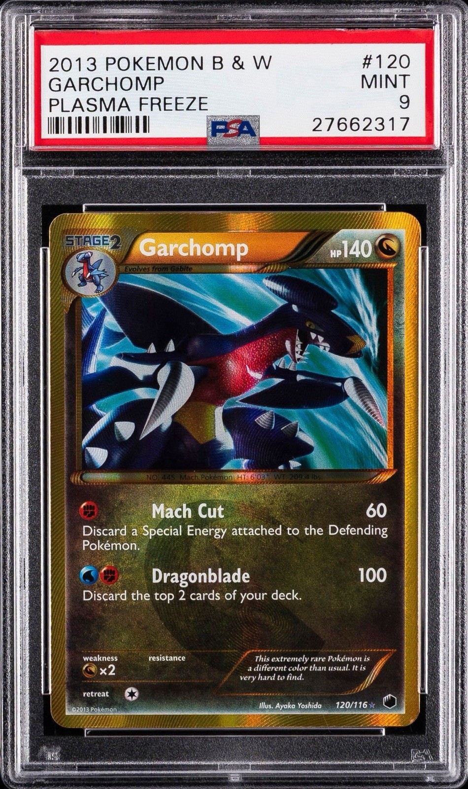 Pokemon Garchomp Plasma Freeze Shiny Secret Rare #120 PSA 9 Mint