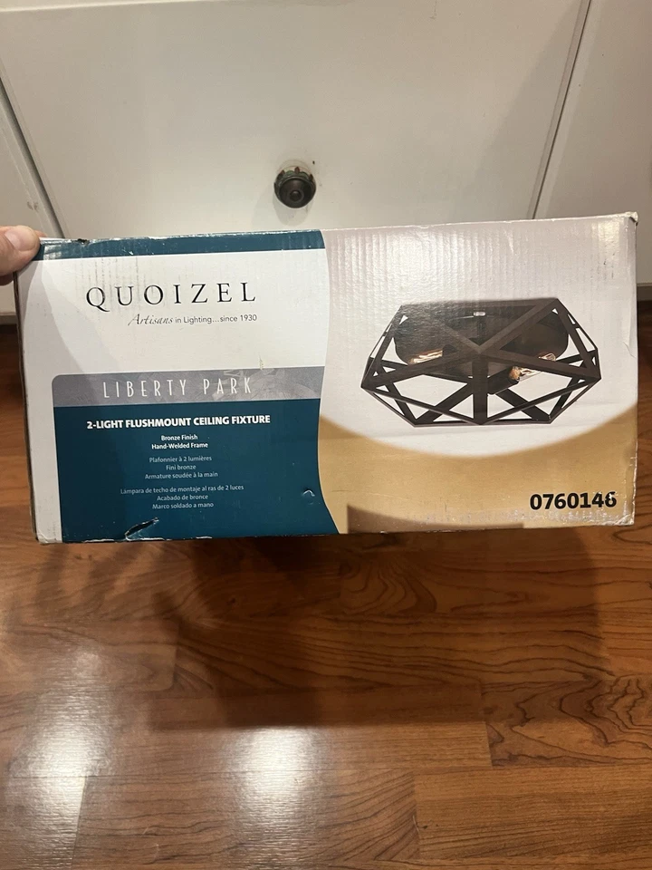 Luz de montaje empotrado moderna/contemporánea de bronce de 13 pulgadas Quoizel Liberty Park Foto 3 de 4