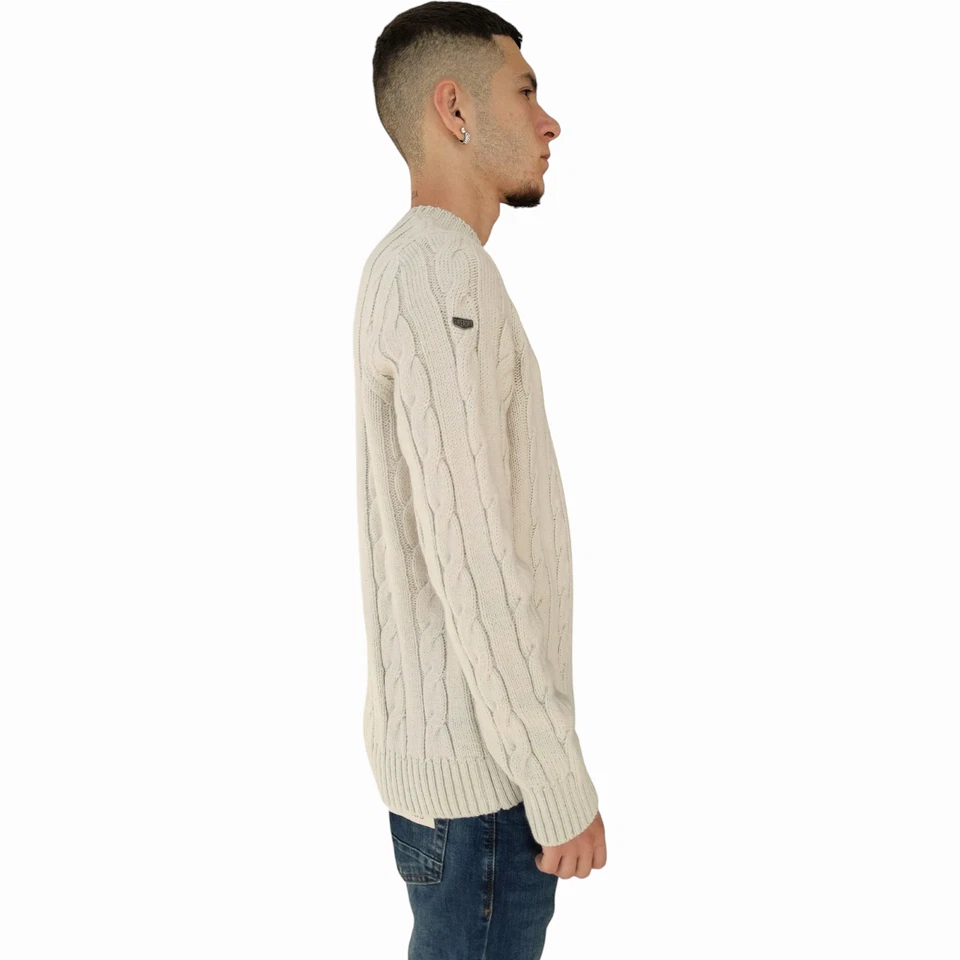 Maglia uomo SUPERDRY misto lana modello Jacob girocollo a trecce - Imagen 3 de 4