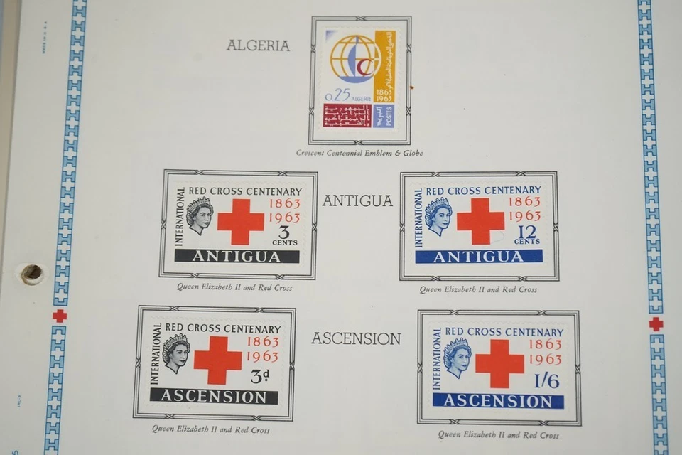 INTERNATIONAL RED CROSS COLLECTION OF 300+ STAMPS ALL MINT ON SCOTT PAGES - Image 3 of 4