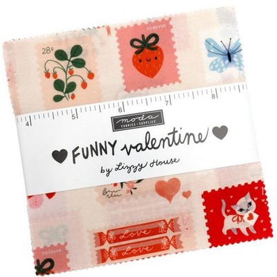 Funny Valentine Charm Pack by Lizzy House for Moda Fabrics