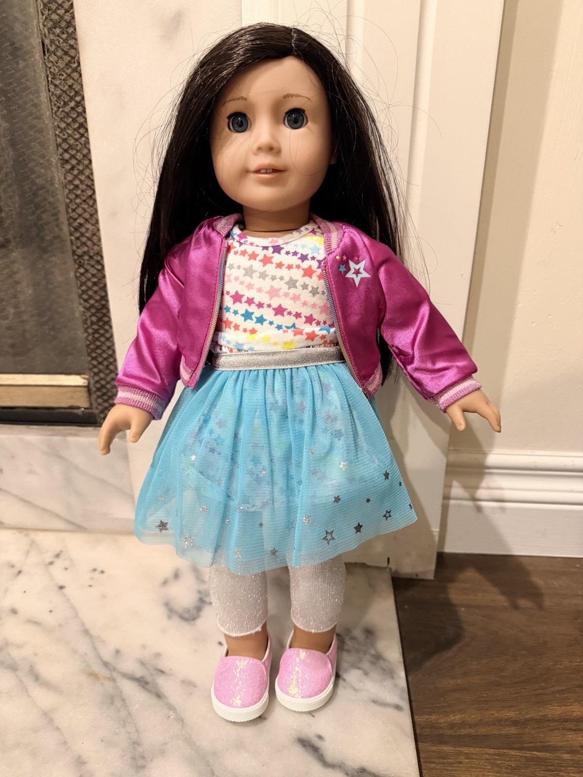 American Girl Doll #60 RETIRED Straight Black Hair & Blue Ey