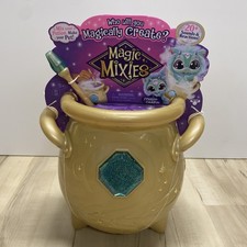 Magic Mixies, Magical Real Misting Gold Cauldron with 8 Inch Blue Plush NIB, NEW