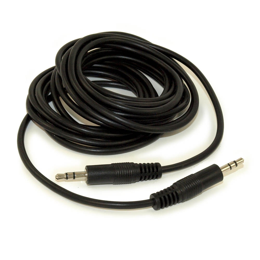 10ft 3.5mm SLIM Mini-Stereo TRS Male to Male Speaker/Audio Cable  Black