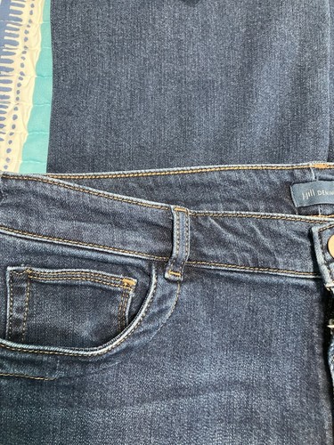 Pantalones de mezclilla para mujer J. Jill corte bota talla 14 tiro alto azul excelente estado - Imagen 5 de 5