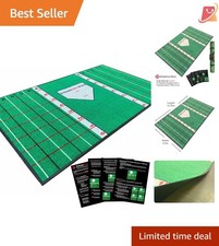Baseball Softball Hitting Mat Rubber 4x6.5ft Training System Stance Swing