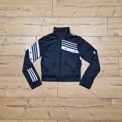 Adidas Track Jacket   Black/White   Size XS