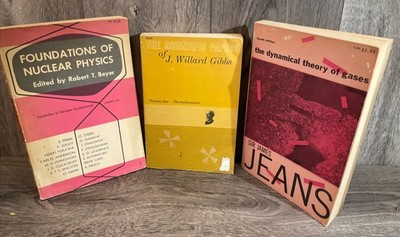 Vintage Dover Physics Book Lot of 3 Thermodynamics Gases Nuclear Papers