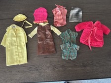 Vintage 1960’s Barbie Clothing Stormy Weather Fun Time Top Fuzzy Robe  Lot Of 8