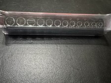New 12 Pc 38 Drive 6-point Metric Flank Drive Shallow Socket Set 8-19 Mm