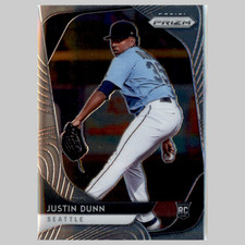 Justin Dunn Rookie #44 2020 Panini Prizm Seattle Mariners Baseball Card MLB. rookie card picture