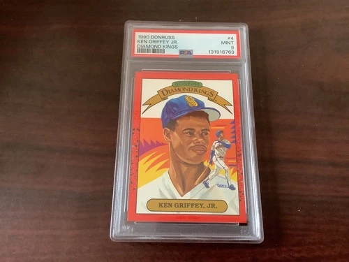 1990 Donruss Ken Griffey Jr #4 Diamond Kings MINT PSA 9 Seattle Mariners….HOF….